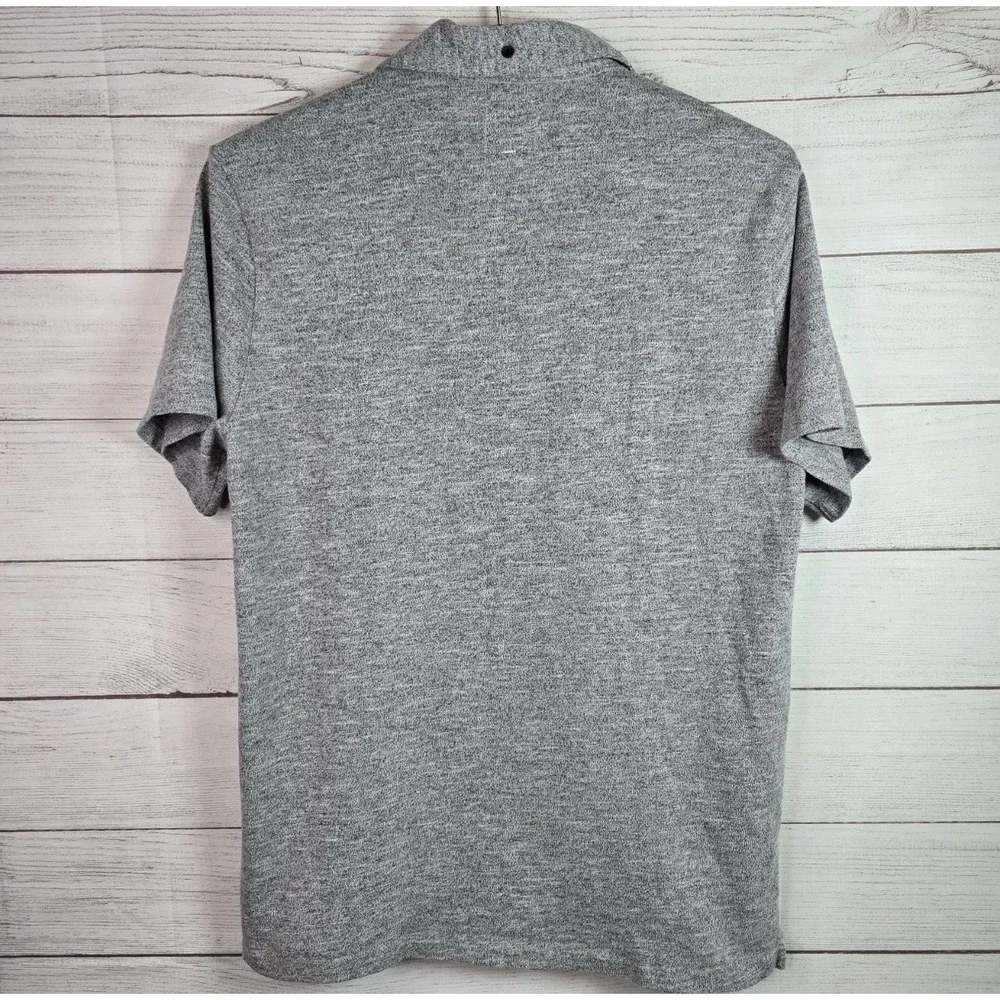Rag & Bone Polo Shirt Men's Large Gray Embroidered Standard Issue